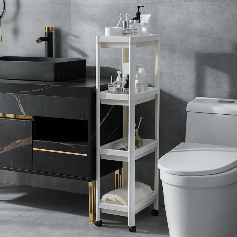 3-х уровневый кухни и ванной прокатки тележка ручной тележки для Еды Тележка для хранения Организатор колесо пластиковой лопаткой тележка 3 яруса кружевных