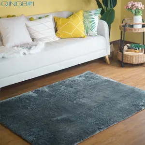 Kabarık kaba tüylü yer halısı 4x6ft, kürklü kilim çocuklar için yatak odası, bulanık kilim oturma odası için, gri renk peluş halı, nakliye abd