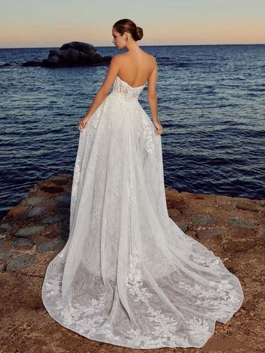 Beach Wedding Dress With Detachable Train Bridal