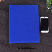 Cartera de lujo de negocios Carpeta de archivos hecha a mano con ranuras para tarjetas Calculadora Cartera de cuero PU