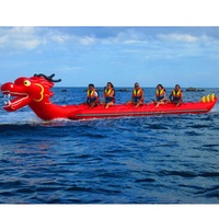 Tubes flottants gonflables pour remorquage d'eau bateau banane rivière 14 coureurs bateau gonflable dragon