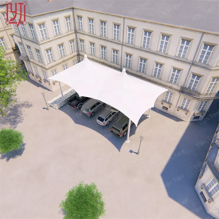 Payung Kamar Parkir Mobil Elastis, Struktur Atap Membran Logam Promosi Besar