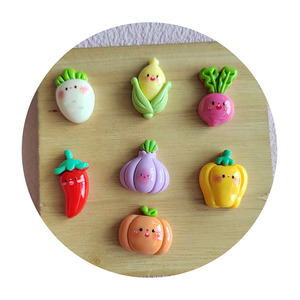 Mix Smile Vegetal Resina Encantos Kawaii <span class=keywords><strong>Pegatinas</strong></span> para Imán de Nevera Scrapbook Caja de Lápices Adornos - Product Image 3