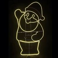 Buen precio iluminación navideña 2D Santa decoración navideña al aire libre impermeable decorativo motivo de calle Led