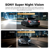 LNDU V820 ADAS Starvis 2 Dash Camera HDR Night Vision 3 Inch avec GPS WiFi Voice Control Front and Rear Dash Cam 4K