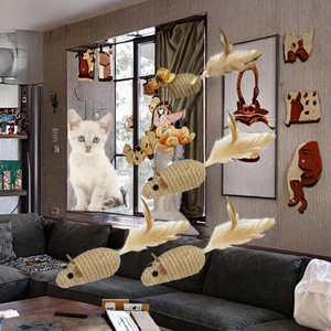 Jouet pour animaux de compagnie en corde de chanvre naturelle pour le nettoyage des dents et le jeu interactif - Product Image 2