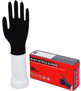 Siyah nitril eldiven lateks eldiven siyah fabrika doğrudan satış