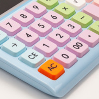 Calculatrice scolaire 12 chiffres pour étudiants, design personnalisé et mignon, double alimentation, piles AAA, en ABS