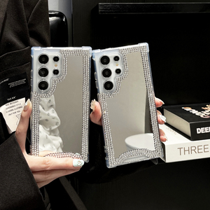 <span class=keywords><strong>Cover</strong></span> per Telefono Samsung Galaxy di Lusso con Specchio Glitterato e Diamanti per S25 S24 S23 S22 Plus Ultra A54 A53 A52 A32 A12 A55 Elegante - Product Image 2