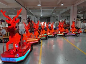 Batería de litio tema navideño ciervo eléctrico sin rieles <span class=keywords><strong>tren</strong></span> de carretera turístico mejor precio para pasajeros niños paseo de diversión - Product Image 5