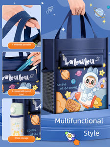 Bonito bolso de lona con cierre de cremallera, bolso de hombro Bubu, carpeta de archivos de tela, papelería, bolsa para documentos, proveedores escolares - Product Image 3