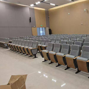 Chaises d'auditorium pliantes en bois modernes avec tablette d'écriture pour l'école, la maison, le bureau, l'église, le <span class=keywords><strong>salon</strong></span>, le cinéma et le théâtre - Product Image 4