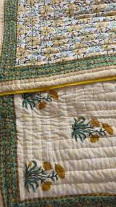 Nouvelle couette en coton Kantha de style vintage, imprimée à la main en Inde, patchwork, taille Queen, douce, réversible, couverture d'hiver pour hôtel - Product Image 6