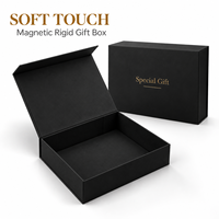 Boîte cadeau rigide magnétique de luxe personnalisée au toucher doux avec logo, emballage en papier UV sélectif pour cosmétiques, soins de la peau, parfums, beauté