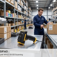 Lecteur de codes-barres et de RFID sans fil portable