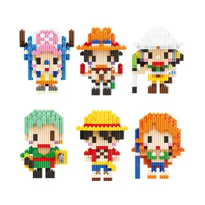 Mini Deeltje Micro Diamant Bouwsteen Cartoon Anime Stuk Luffy Chopper Ontwerp Pop Creatieve Decoratie Blok Bouwspeelgoed