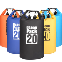 Lona de Pvc a Prueba de Agua, Bolsa Seca Impermeable, 2l, 10l, 15l, 20l, Senderismo, Natación, 500d