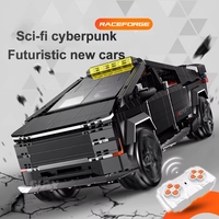 Guly 10634 1:14 SUV Pickup Truck Model Motor Driven MOC Brick Racing Car Blocks Kits Building Blocks Toy Sets