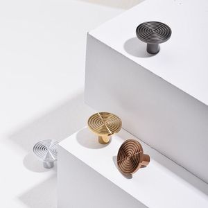 Spiral Round Brass Door <strong>Knobs</strong> Modern Cabinet <strong>Drawer</strong> Single Hole Brass Handle <strong>Knob</strong> - Product Image 4