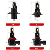 Phare LED U50 haute puissance, Plug and Play, 70W 7000LM, 3570 puces, ventilateur silencieux, tube en cuivre en U, étanche IP68, Canbus, nouveau design