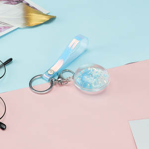 Llavero líquido lleno de aceite de agua, lentejuelas acrílicas, arena movediza dentro del llavero del coche, anillo brillante - Product Image 5