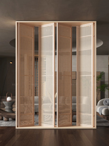 Cloison entreprise bois massif <span class=keywords><strong>rotin</strong></span> tissé écran cloison moderne simple salon entrée barrière écran - Product Image 5
