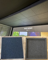 Panneaux acoustiques en feutre noir insonorisants pour salle de simulation de golf, meilleure absorption du bruit et protection contre les impacts