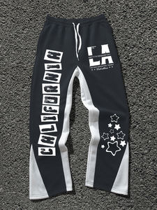 <span class=keywords><strong>Pantalones</strong></span> de chándal Acampanados para correr, ropa de calle, nueva moda para hombre, <span class=keywords><strong>pantalones</strong></span> de chándal informales con logotipo estampado DTF DTG personalizados de cintura media para hombre - Product Image 4