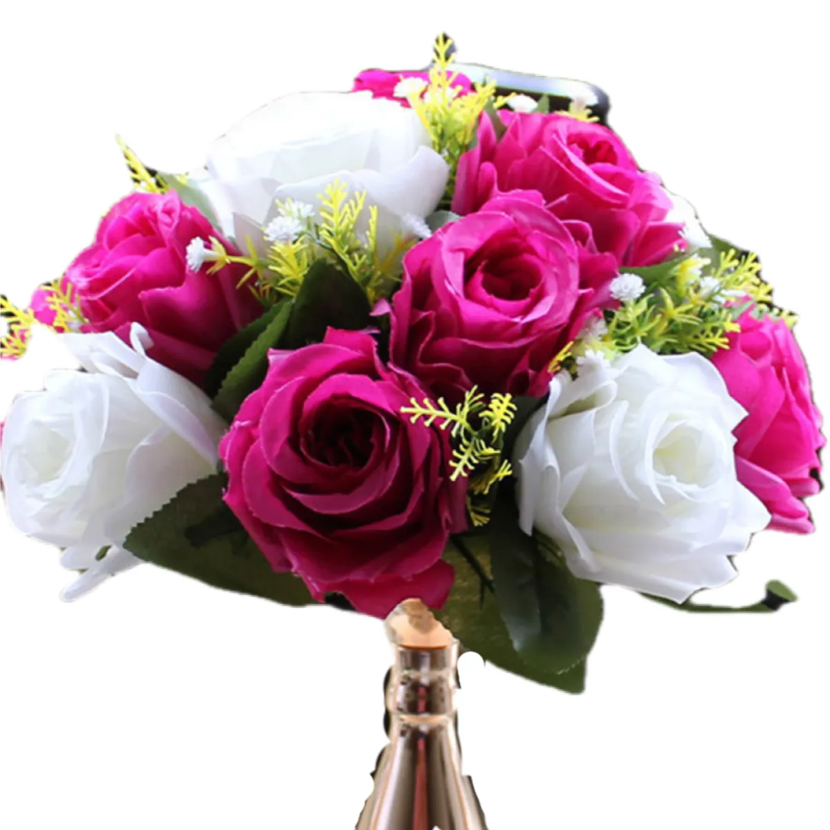 26 см Шелковый Искусственный цветок Роза шар сценический дорожный свинец Цветок Центральные элементы для столов букет «DIY» Свадебная домашняя композиция