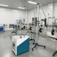 Imprimante jet d'encre CIJ automatique professionnelle pour le codage de la date d'expiration sur les bouteilles en plastique, les emballages flexibles, haute vitesse 384 m/min