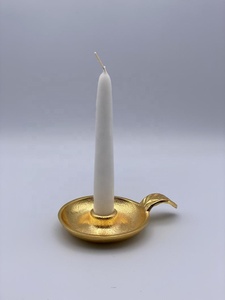Portavelas cónico hecho a mano chapado en oro, el más vendido, el mejor precio, acabado de moda, soporte para hacer velas, el mejor acabado - Product Image 2