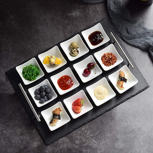 Manteles Individuales de pizarra negra con juego de cuencos, alta calidad, buen precio - Product Image 6