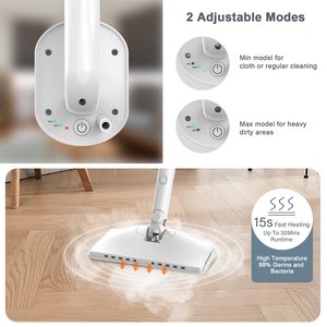 Teendow-Aspirateurs électriques <span class=keywords><strong>sans</strong></span> <span class=keywords><strong>fil</strong></span> pour la salle de bain, balai à <span class=keywords><strong>vapeur</strong></span>, balai à <span class=keywords><strong>vapeur</strong></span> électrique - Product Image 2