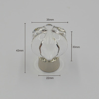 Poignées et boutons d'armoire de meubles en verre de cristal poignées et boutons de verre quincaillerie d'armoire