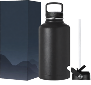 <span class=keywords><strong>E</strong></span> T EASYTAO Borraccia Termica in Acciaio Inossidabile con 2 Coperchi, Doppia Parete, Tappo Antigoccia, Mantiene Freddo 24h Caldo 12h (64 oz) - Product Image 1