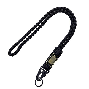 Thể thao ngoài trời dệt Keychain tấm kim loại logo HK Clip thực tế cá nhân nhiều màu Nylon Paracord Dây buộc - Product Image 3