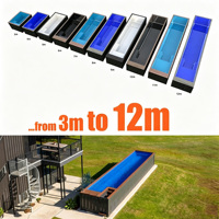 Maßgefertigter 20-Fuß-Container-Pool aus Acryl, Fiberglas, Holz und Mosaik, Piscina Spa, Hot Plunge Pool, Luxuriöser Oberirdischer Gartenpool für den Außenbereich