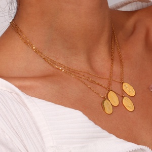 Collar con Colgante <span class=keywords><strong>de</strong></span> Piedra Natalicia <span class=keywords><strong>de</strong></span> 12 Meses, Diseño <span class=keywords><strong>de</strong></span> Flores <span class=keywords><strong>de</strong></span> Moda, Chapado en Oro <span class=keywords><strong>de</strong></span> 18K, Joyería <span class=keywords><strong>de</strong></span> Acero Inoxidable Resistente al Deslustre, Venta al por Mayor - Product Image 3