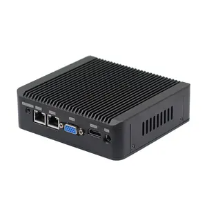 Piesia j4125/j4105/j6412 DDR4 Thin Client PC 2 LAN x86 công nghiệp nhôm trường hợp máy tính không quạt Nano Mini PC Router với 6com