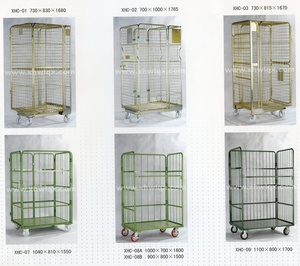 OEM đa mục đích Hàng rào xe hộ Lan Tôn sóng gấp Trailer lưới hậu cần siêu thị gian hàng phẳng Xe đẩy nền tảng bốn bánh - Product Image 2