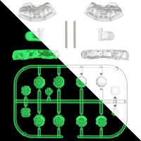 Botones personalizados que brillan en verde oscuro para controlador Nintendo Switch 2-Kit de actualización DIY