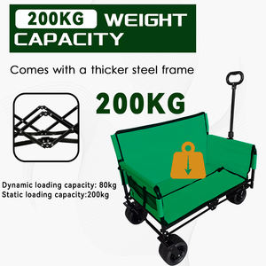 2-in-1 fonksiyonu kamp alışveriş barbekü parkı mükemmel Hauling dişli ve rahatlatıcı açık havada katlanır vagon ile koltuk - Product Image 4