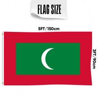 Drapeau des Maldives imprimé sur mesure, simple face, 3x5 pieds, personnalisable pour tous les drapeaux nationaux et les drapeaux de présentation.
