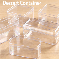 Boîte à gâteau en plastique transparent SUNSHING, contenant à dessert personnalisé avec couvercle, boîte transparente pour tiramisu, emballage pour biscuits et en-cas