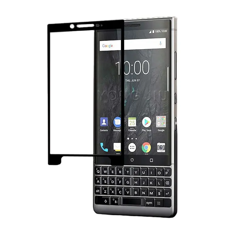 เหมาะสําหรับ Blackberry keytwo ฟิล์มนิรภัยแบบเต็มหน้าจอ Blackberry key2 เต็มหน้าจอครอบคลุมฟิล์มนิรภัยซิลค์สกรีนเต็มรุ่น