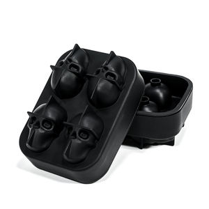 Molde de resina SK15 para velas de calavera de Halloween, moldes pequeños con forma de cara para chocolate con tapa - Product Image 4