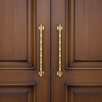 Poignée de porte en laiton non laqué sur mesure, poignées de porte en laiton non peintes, poignées de porte en laiton brossé