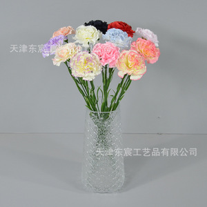Fleurs artificielles en soie Dongchen Crafts, œillets de 8 cm à tige unique, pour décorations de maison et de mariage - Product Image 4