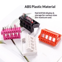 Présentoir professionnel pour embouts de ponceuse à ongles, boîte de rangement anti-poussière grande capacité à 30 trous, support pour outils de manucure, vente en gros