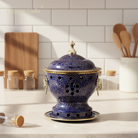 Réchaud chinois en cuivre cloisonné à 2 poignées, pour cuisson à l'huile et à l'alcool, écologique, pour une personne, petit modèle, en cuivre pur, pour cuisson au feu
